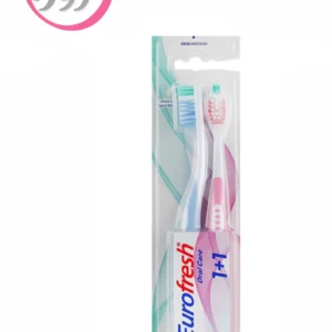 مسواک دو قلوی فارماسی – بسته 2 عددی با الیاف نرم و محافظ لثه