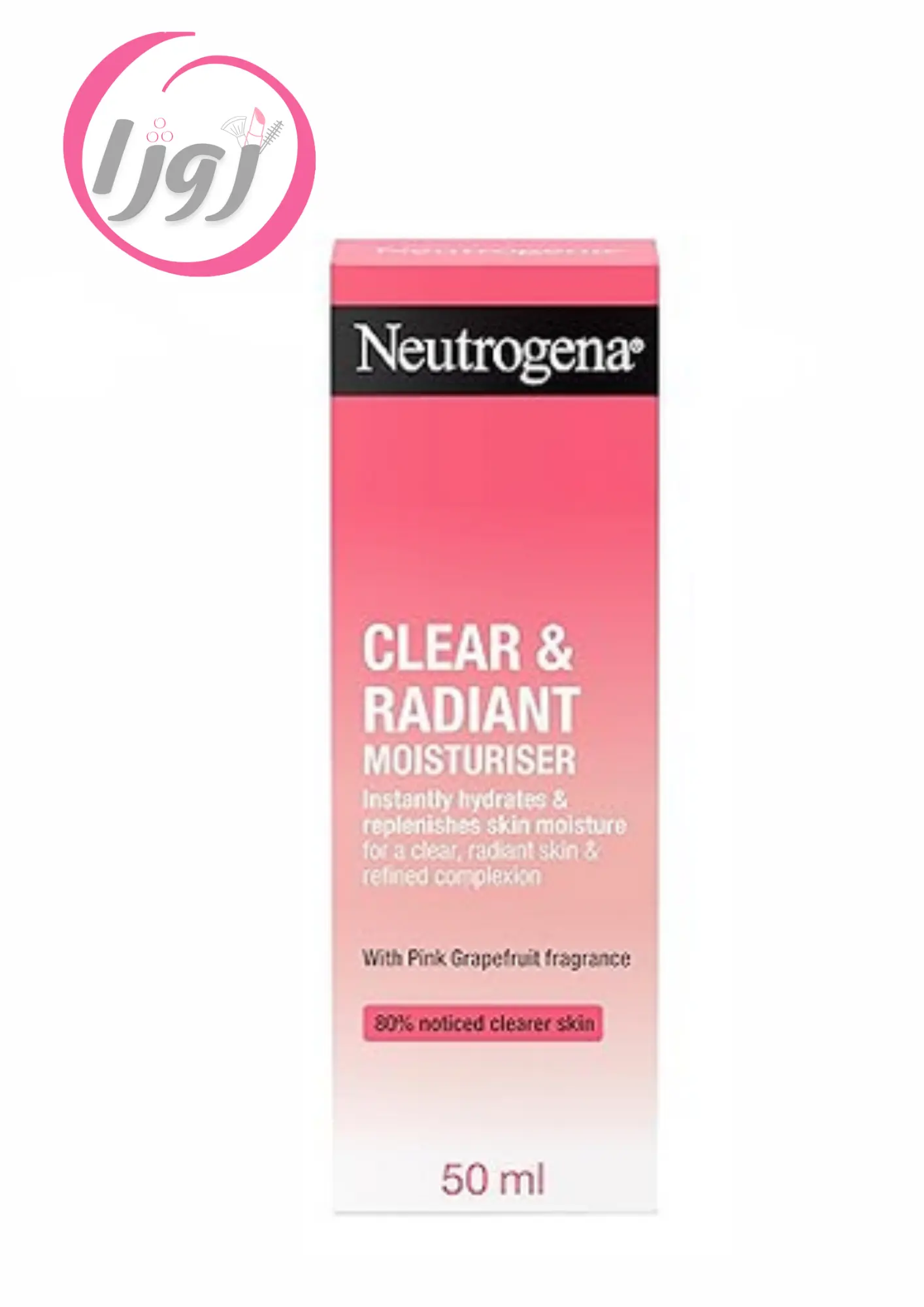 مرطوب کننده نوتروژینا کلیر اند رادیانت - آبرسان صورت با عطر گریپ فروت 50 میل